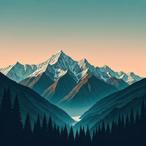 Panoramic view of the Himalayas in Nepal